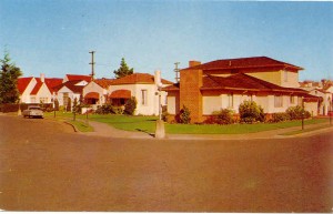 Residential Area, Beautiful sun-flooded homes and gardens, Alameda, California          